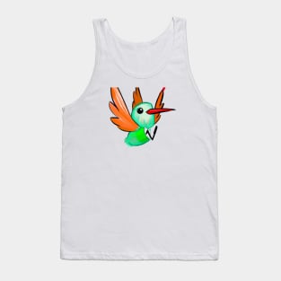 Cute Hummingbird Drawing Tank Top